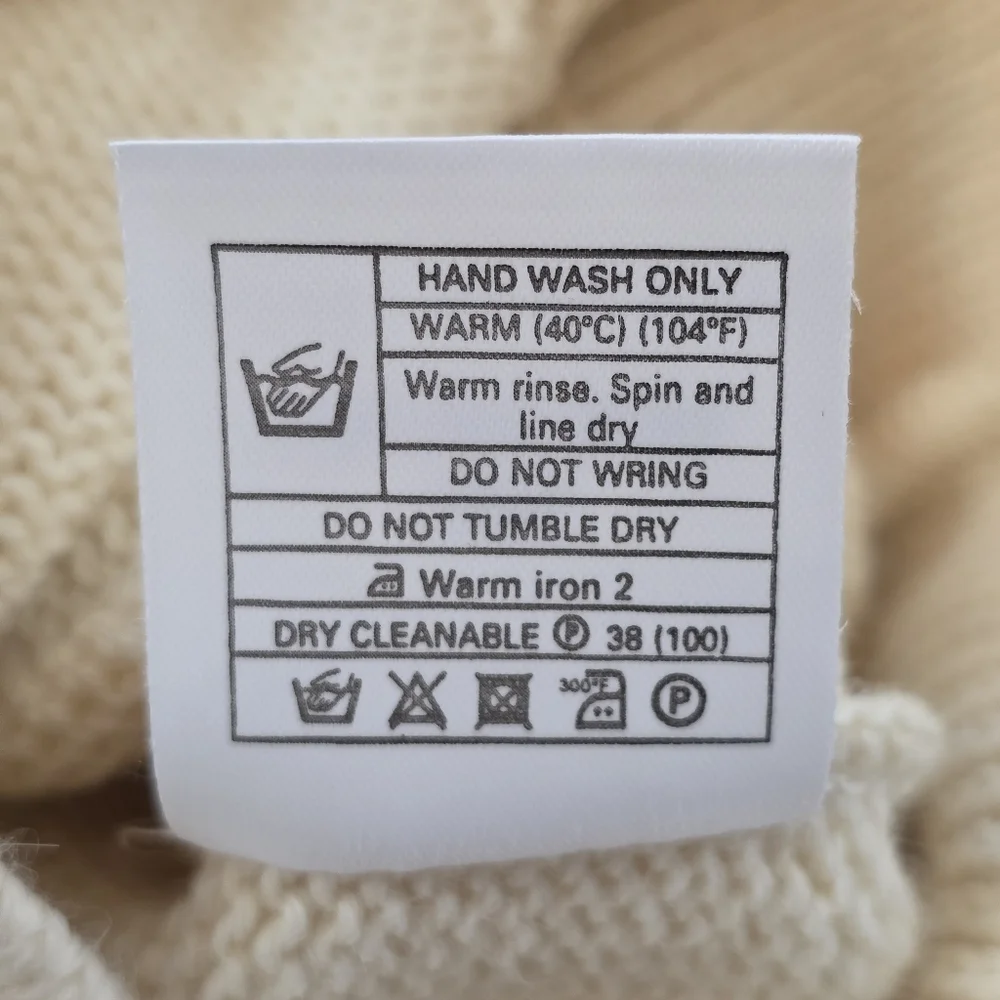 Vintage 80s Nautical Range Wool Turtleneck Submariner Sweater Cream UK Made M